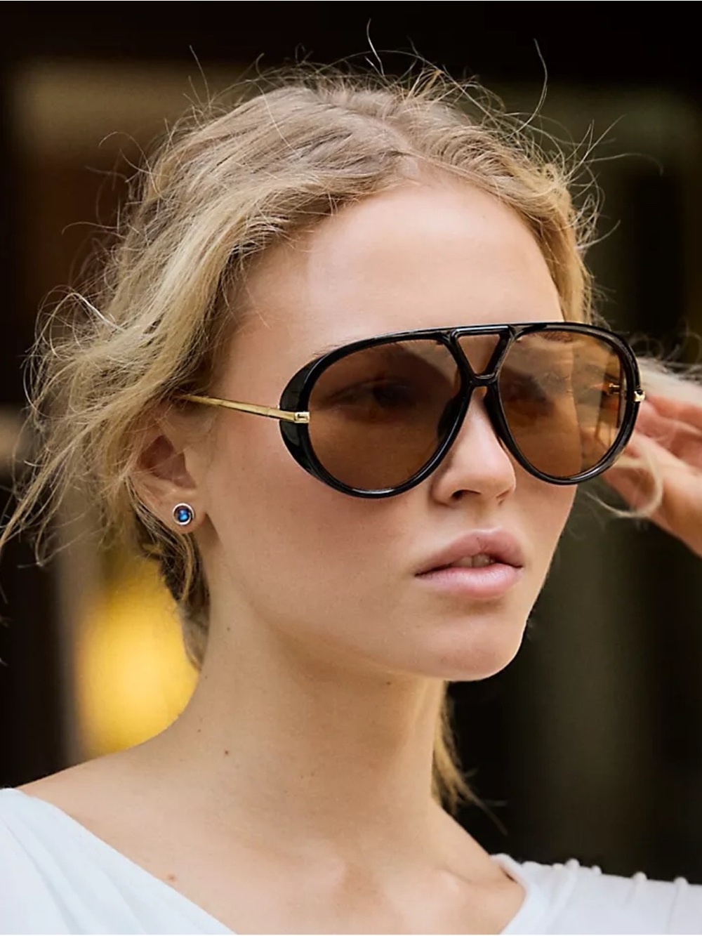 Free People Sunday Afternoon Oversized Aviator Sunglasses